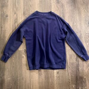 Aerie Gameday Sweatshirt Sweater XXS Purple Blue Oversized Waffle Excellent